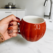 Pumpkin-Shaped Ceramic Coffee Mug