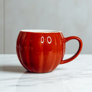Pumpkin-Shaped Ceramic Coffee Mug