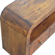 Curved Mango Wood Media Unit