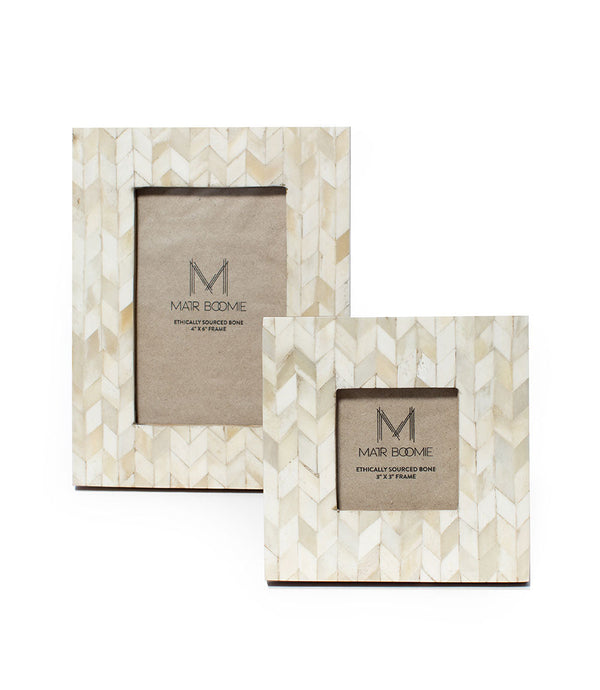 Chevron Bone Inlay Picture Frame