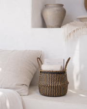 Chevron Seagrass Storage Basket