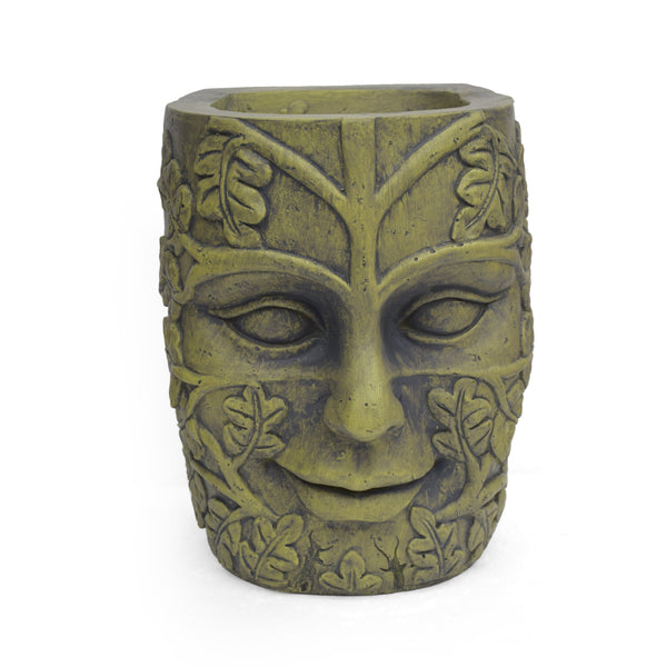 Green Man Cast Stone Garden Planter