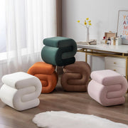 Velvet S-Curve Upholstered Ottoman – ottoman (view 9) | Roost & Roam
