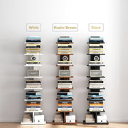 Matte Black Cantilevered Tower Bookshelf
