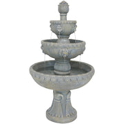Lion Head Three-Tier Outdoor Fountain