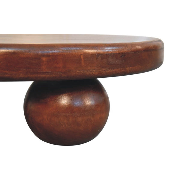 Round Mango Wood Bola Coffee Table