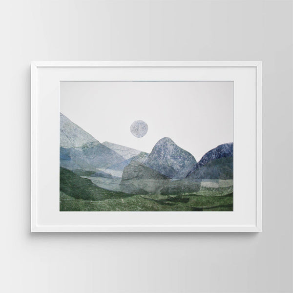 Monotype Landscape Framed Large Print