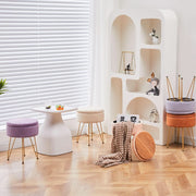 Velvet Round Storage Ottoman Stool – ottoman (view 6) | Roost & Roam