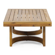 Acacia Wood Outdoor Loveseat Set — alternate angle showing full form