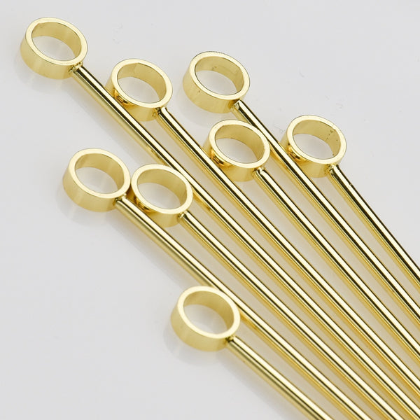 Gold-Finish Steel Cocktail Picks Set