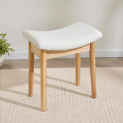 Upholstered Saddle-Seat Vanity Stool (view 9) | Roost & Roam