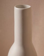 Matte Stoneware Bottle-Form Vase