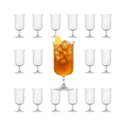 Ribbed Crystal Cocktail Glasses, Art Deco
