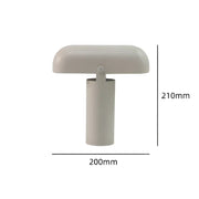 Rechargeable Mushroom-Shade Table Lamp