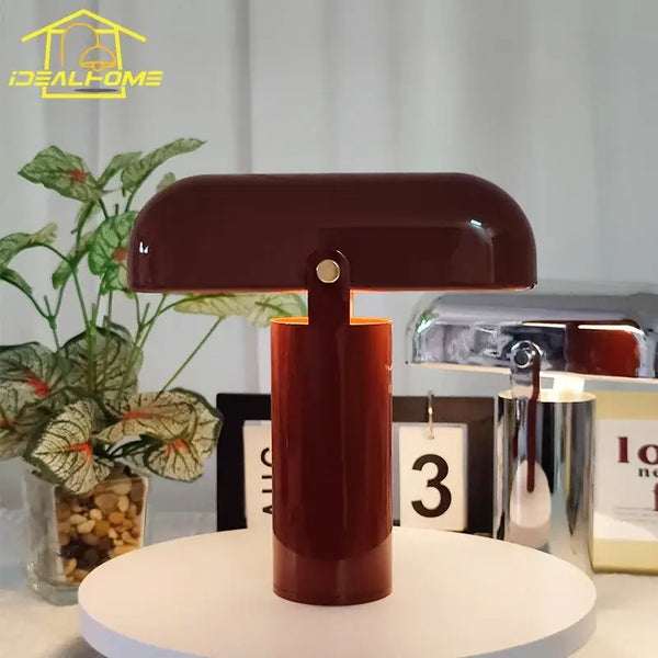 Rechargeable Mushroom-Shade Table Lamp