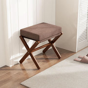 Folding X-Frame Upholstered Footstool – ottoman (view 6) | Roost & Roam