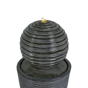 Ribbed Concrete Column Sphere Fountain