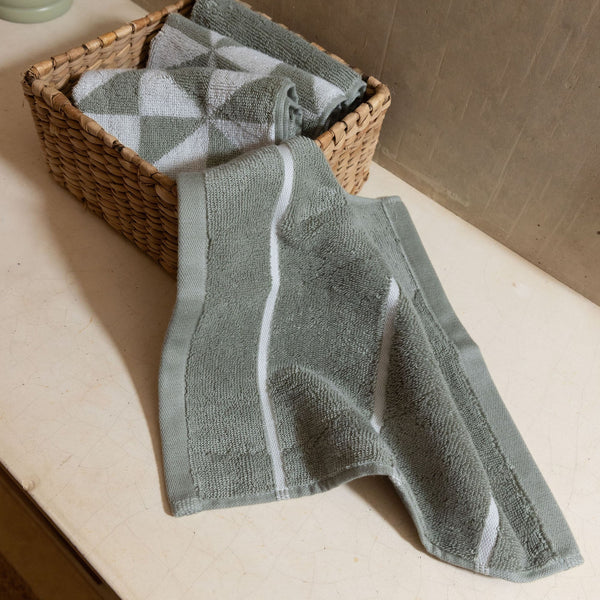 Striped Cotton Bath Towel Set