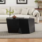 Geometric MGO Coffee Table Set — Two-piece matte MGO set, geometric facets, nesting or standalone use