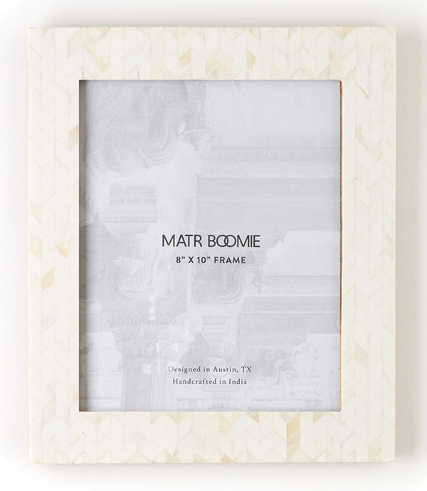 Chevron Bone Inlay Picture Frame