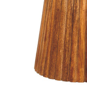 Fluted Mango Wood Round Side Table