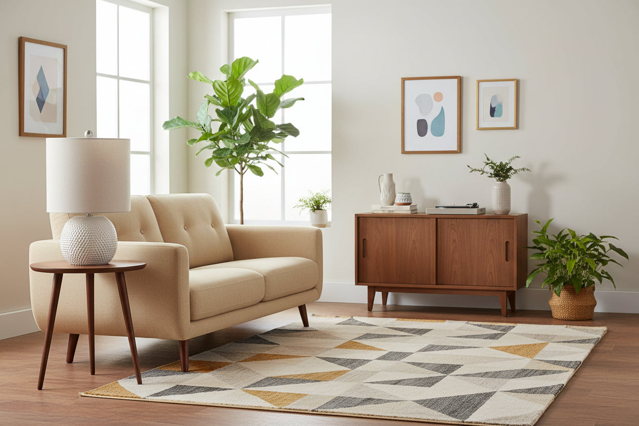 Manaloal Beige Textured Table Lamp