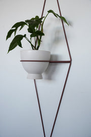 Diamond-Form Wire Wall Planter — alternate angle showing full form
