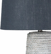 Ombre Braided Jute Table Lamp — scale reference and proportion detail