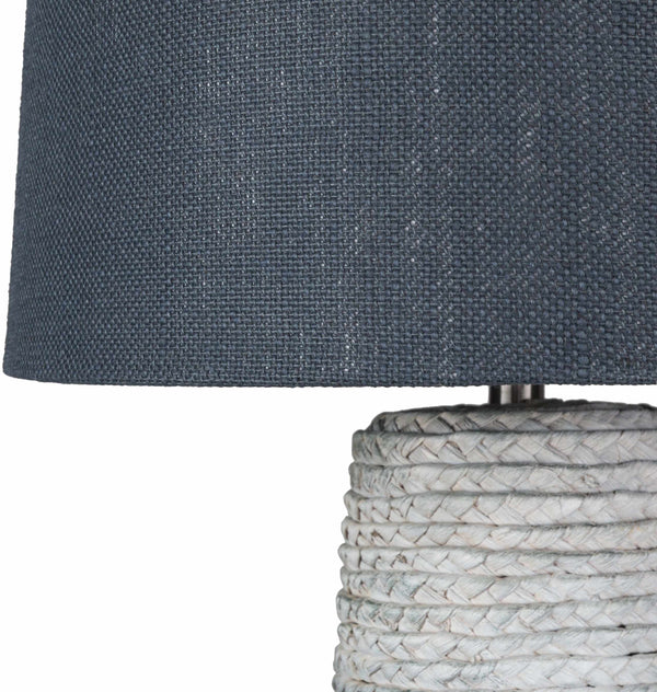 Ombre Braided Jute Table Lamp — scale reference and proportion detail