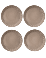 Carved Lines Matte Ceramic Dinner Plates – plates | Roost & Roam