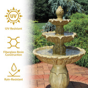 Three-Tier Tulip Outdoor Fountain