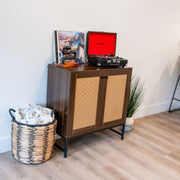 Rattan Door Two-Door Storage Cabinet