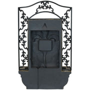 Fleur-de-Lis Scrollwork Outdoor Wall Fountain