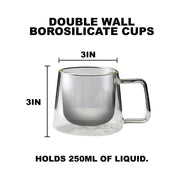 Double-Wall Glass Coffee Mug Set