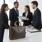 Full-Grain Leather Laptop Briefcase