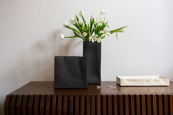 Textured Ceramic Tall Vase