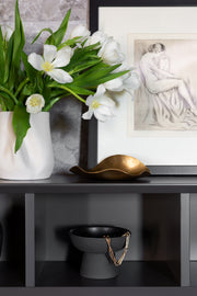 Brass Wave-Form Saucer Set