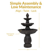 Three-Tier Tulip Outdoor Fountain