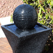 Twisted Pedestal Solar Ball Fountain