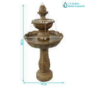 Two-Tier Resin Outdoor Fountain