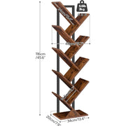 Chevron Nine-Tier Tree Bookshelf