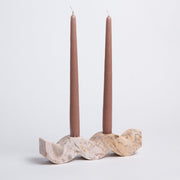 Wavy Soapstone Taper Candelabra