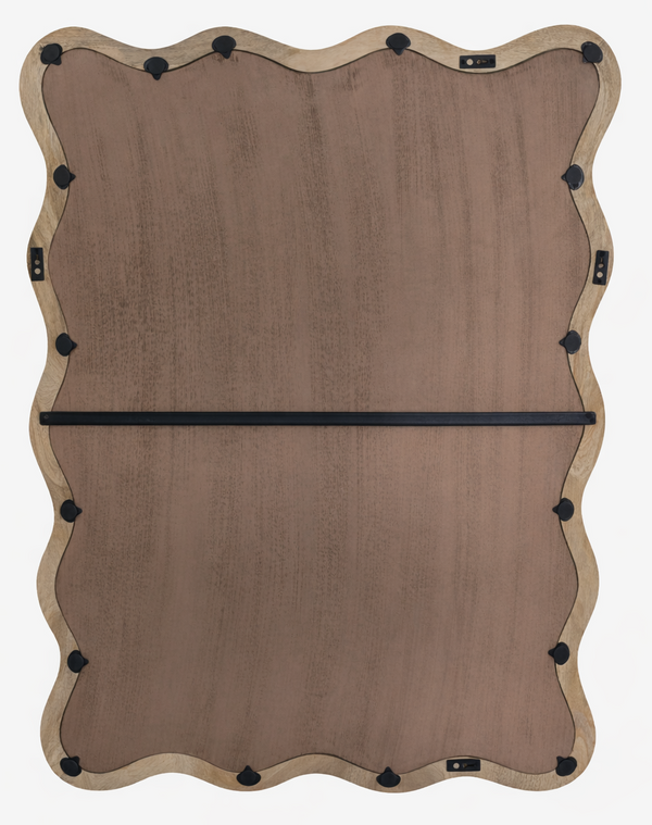 Wavy Mango Wood Wall Mirror