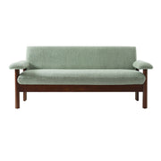 Bouclé Wood Frame Loveseat Sofa