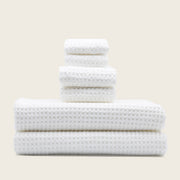 Waffle-Weave Cotton Bath Towel Set