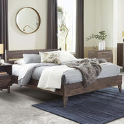 Dark Walnut Queen Platform Bed Frame