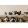 Speckled Stoneware Botanical Mug Set
