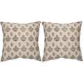 Block-Print Cotton Throw Pillow Set