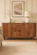 Mango Wood Brass-Handle Sideboard
