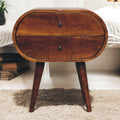Chestnut Oval Mango Wood Nightstand
